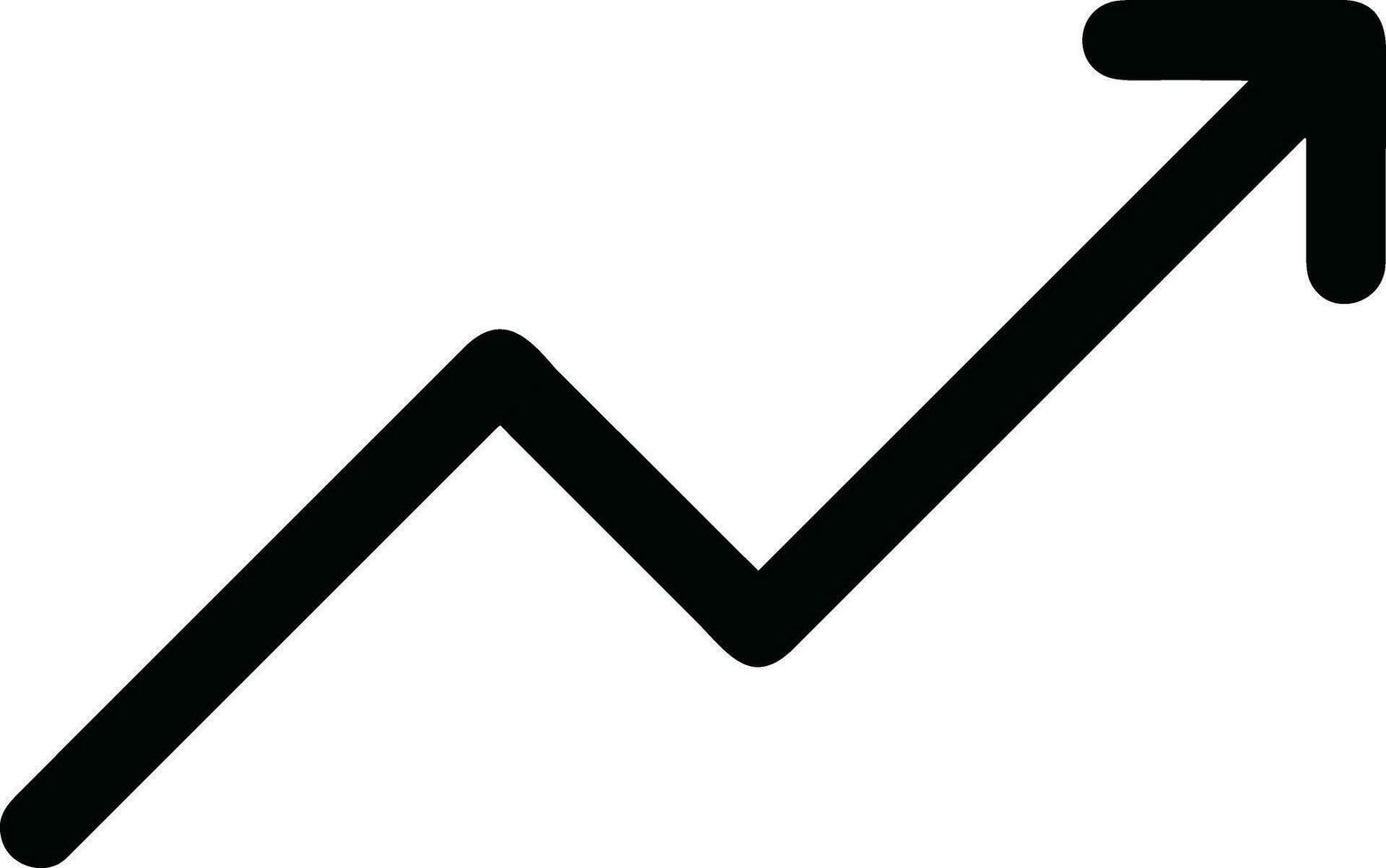 Growth business icon symbol vector image. Illustration of the progress outline infographic strategy  development design image