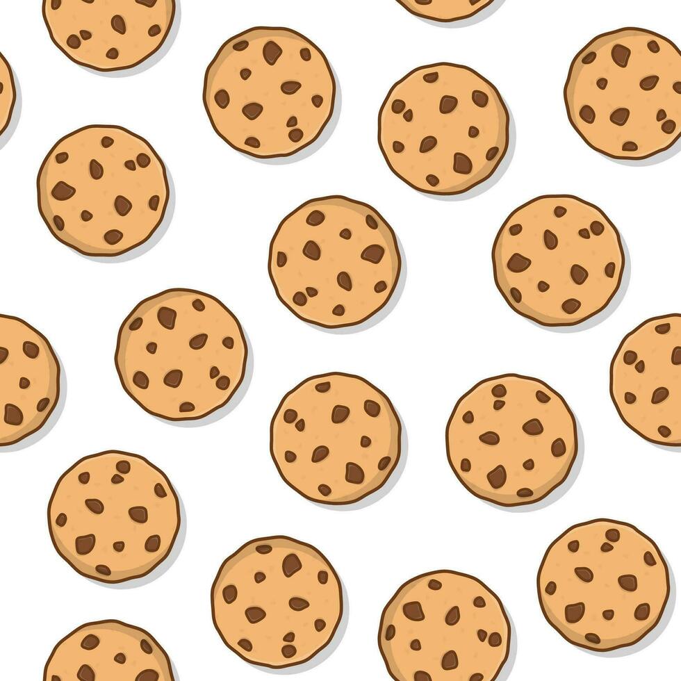 galletas sin costura modelo en un blanco antecedentes. sabroso galletas pimienta icono vector ilustración