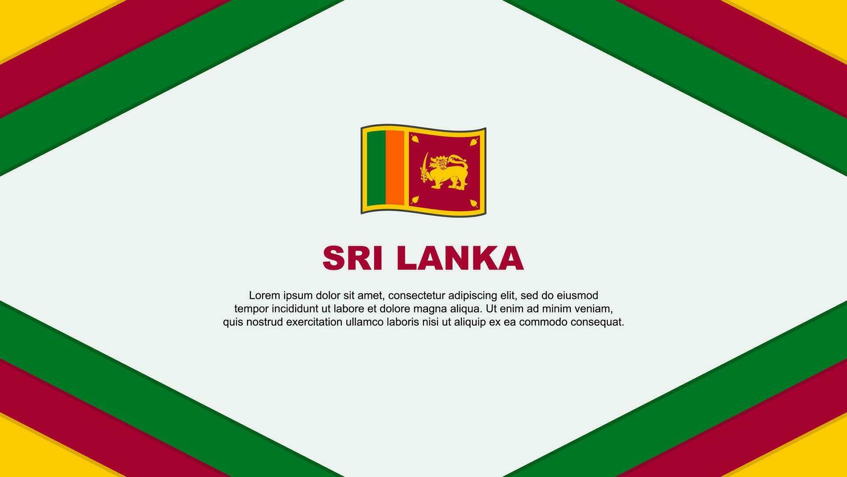 Sri Lanka Flag Abstract Background Design Template. Sri Lanka Independence Day Banner Cartoon Vector Illustration. Sri Lanka Illustration