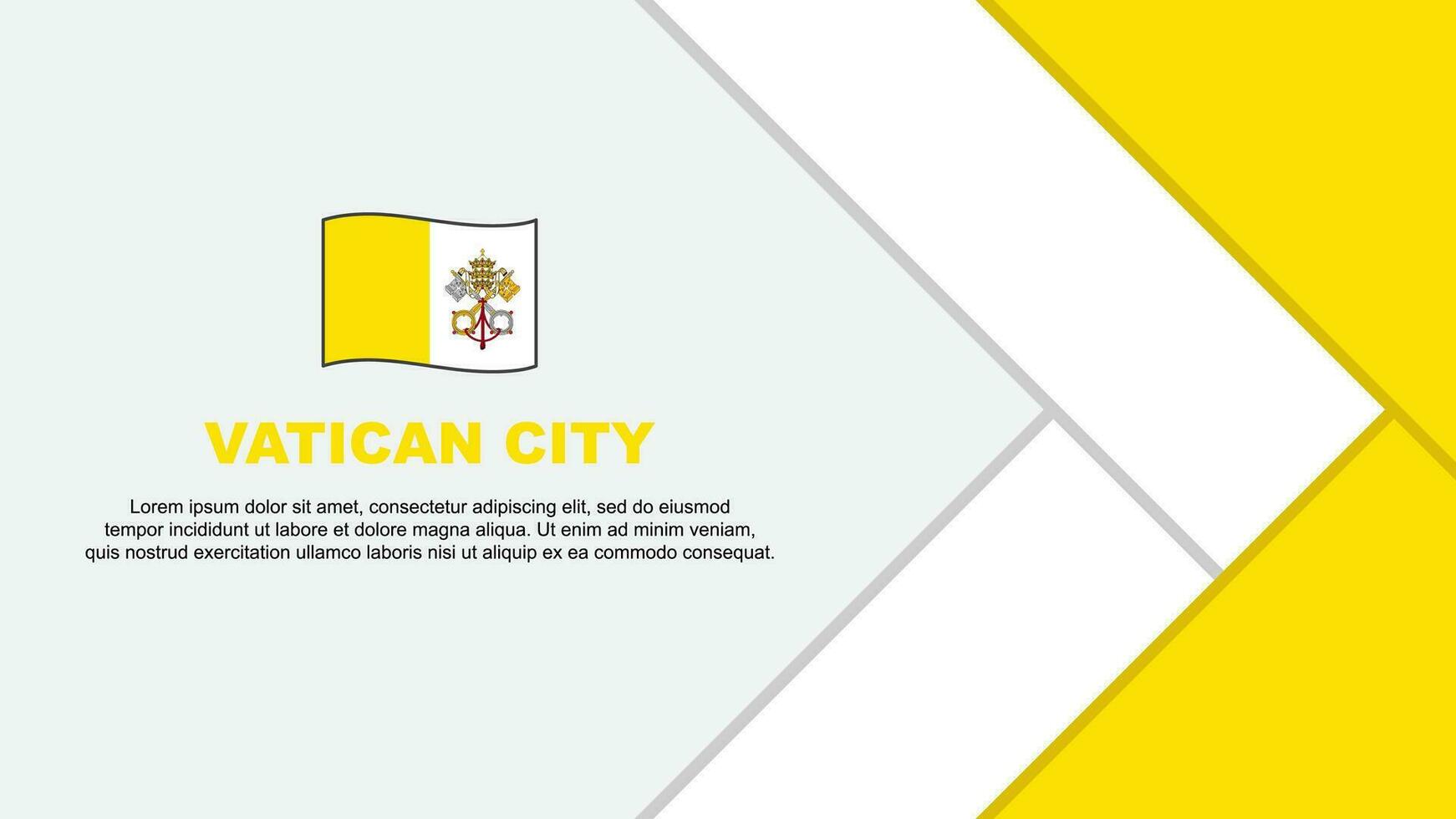 Vatican City Flag Abstract Background Design Template. Vatican City Independence Day Banner Cartoon Vector Illustration. Vatican City Template