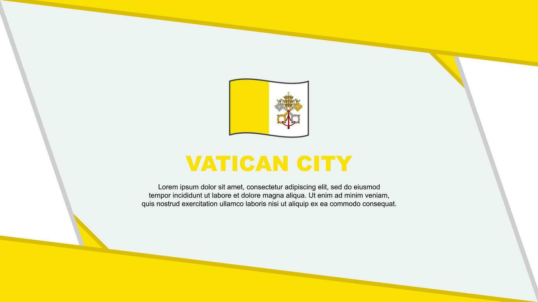 Vatican City Flag Abstract Background Design Template. Vatican City Independence Day Banner Cartoon Vector Illustration. Vatican City Cartoon