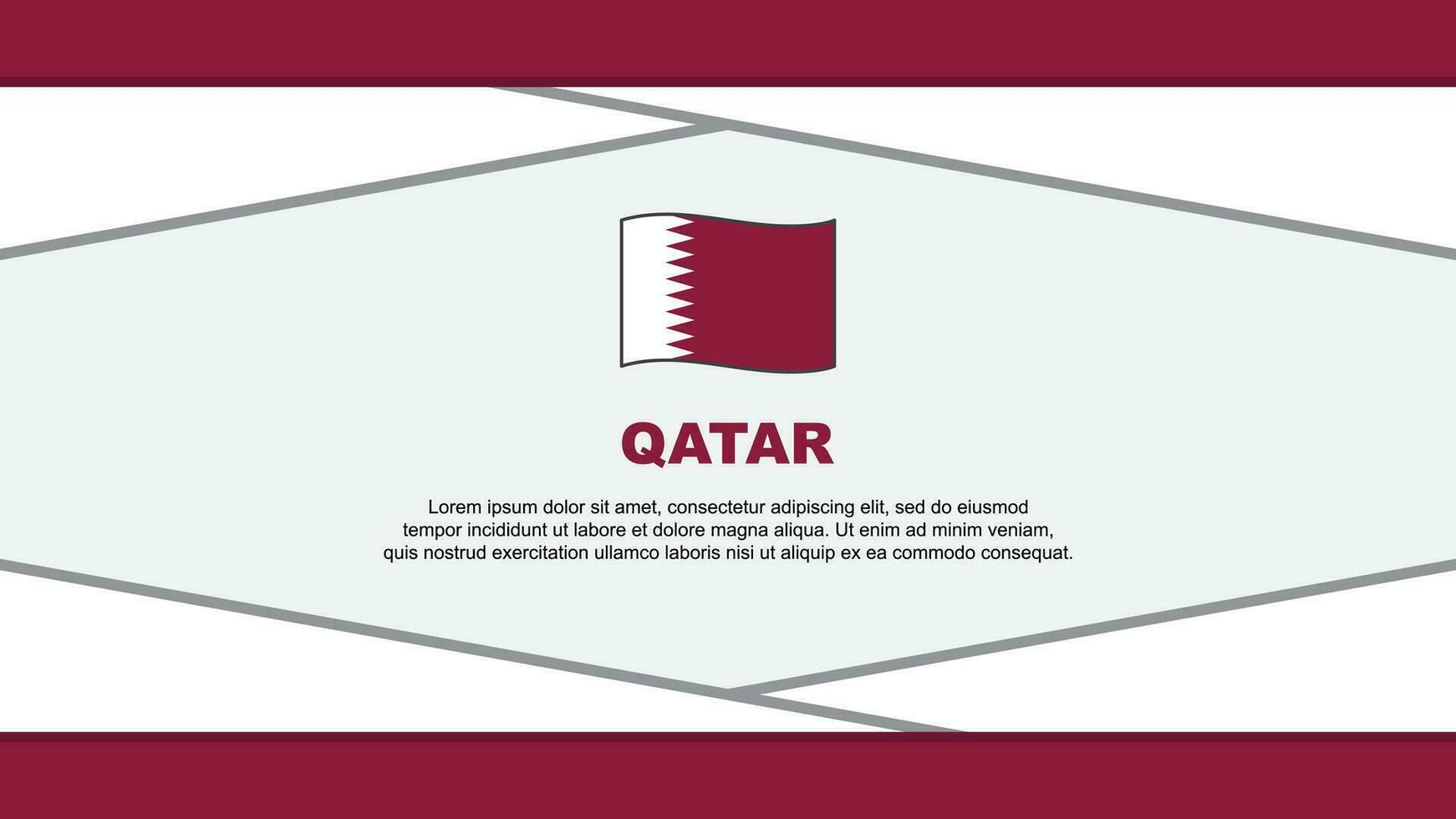 Qatar Flag Abstract Background Design Template. Qatar Independence Day Banner Cartoon Vector Illustration. Qatar Vector