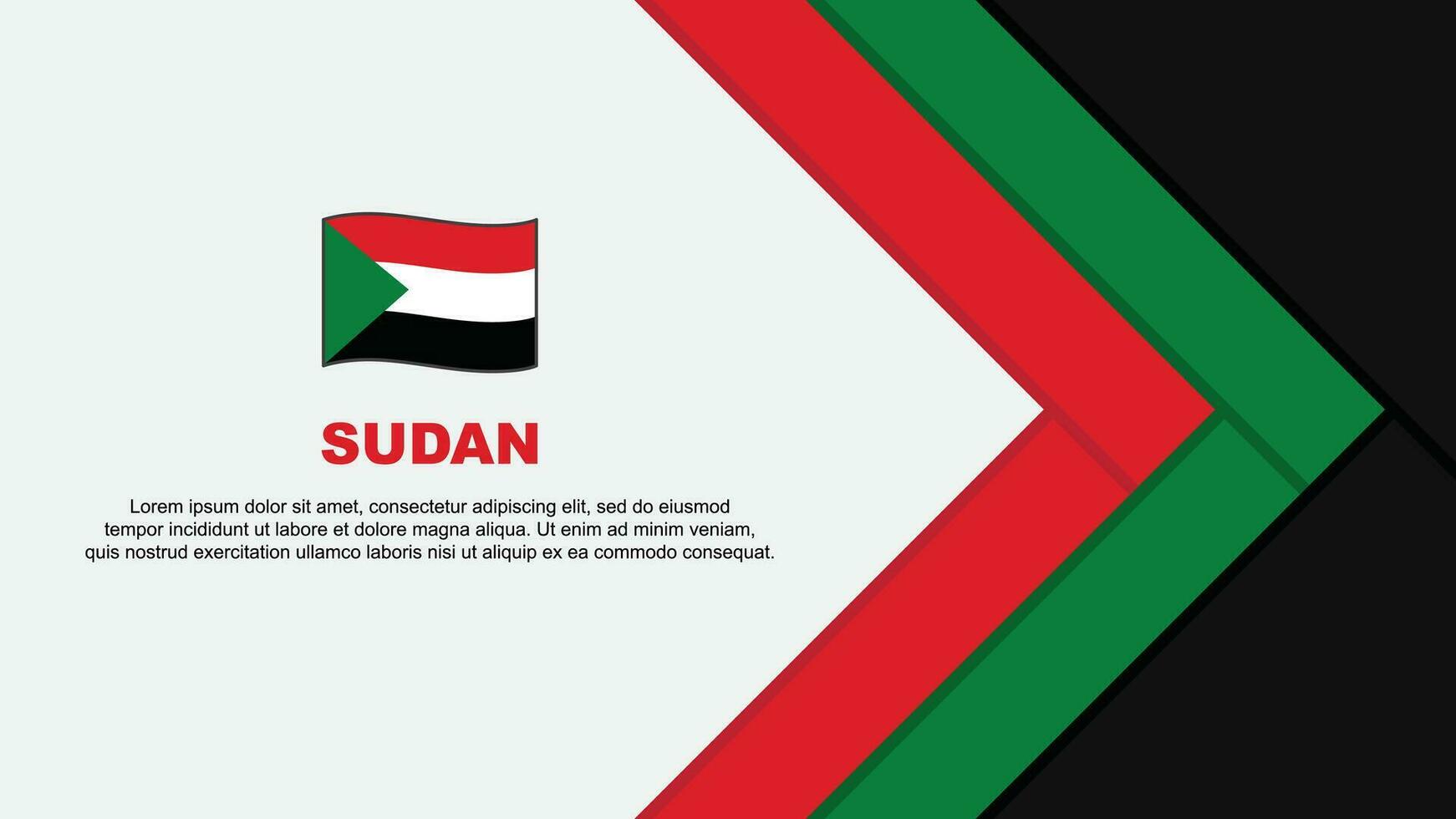 Sudan Flag Abstract Background Design Template. Sudan Independence Day Banner Cartoon Vector Illustration. Sudan Template