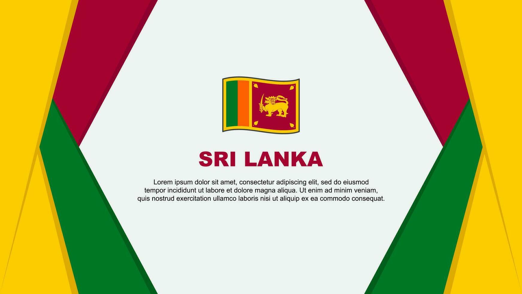 Sri Lanka Flag Abstract Background Design Template. Sri Lanka Independence Day Banner Cartoon Vector Illustration. Sri Lanka Design