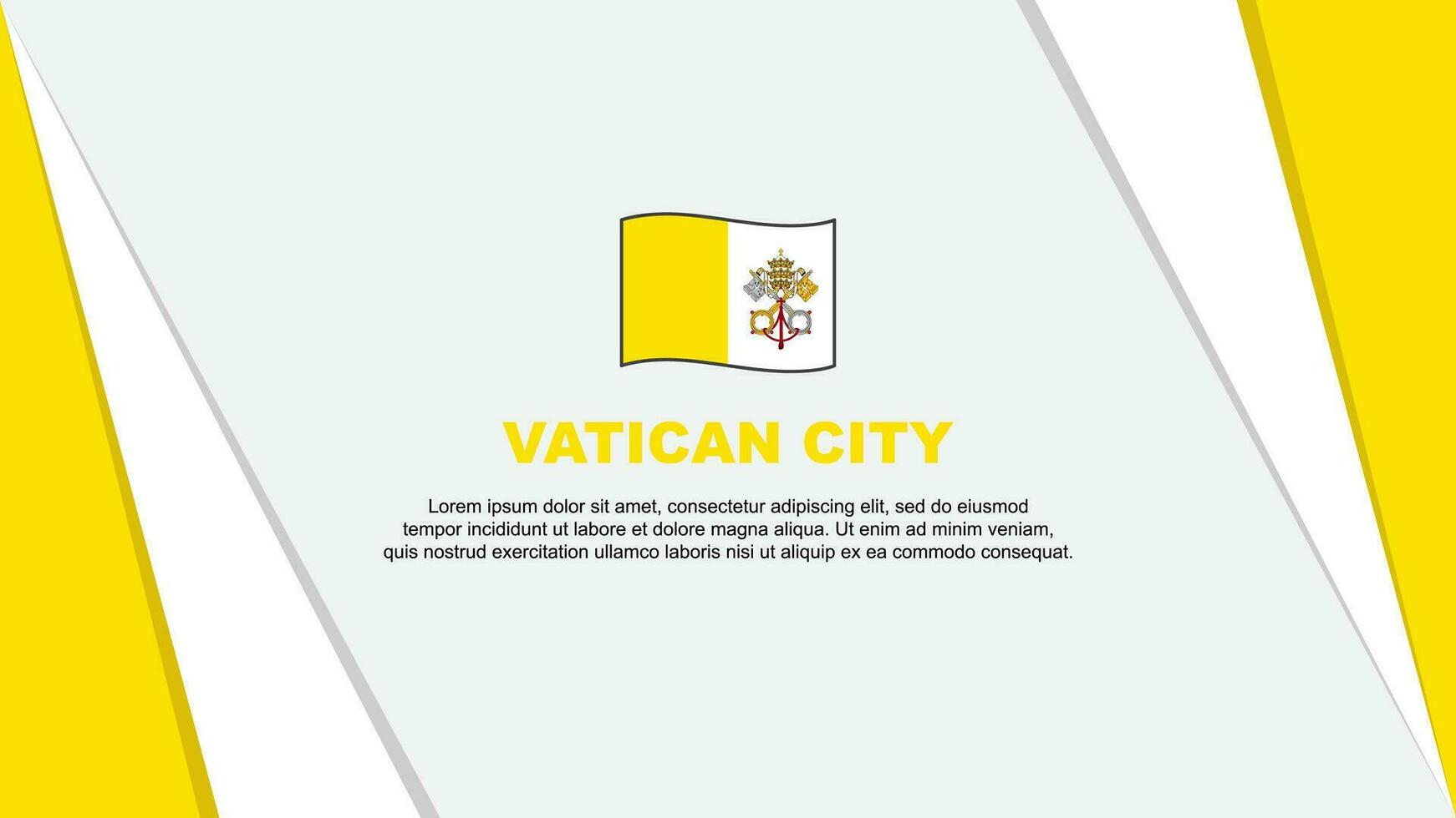 Vaticano ciudad bandera resumen antecedentes diseño modelo. Vaticano ciudad independencia día bandera dibujos animados vector ilustración. Vaticano ciudad bandera