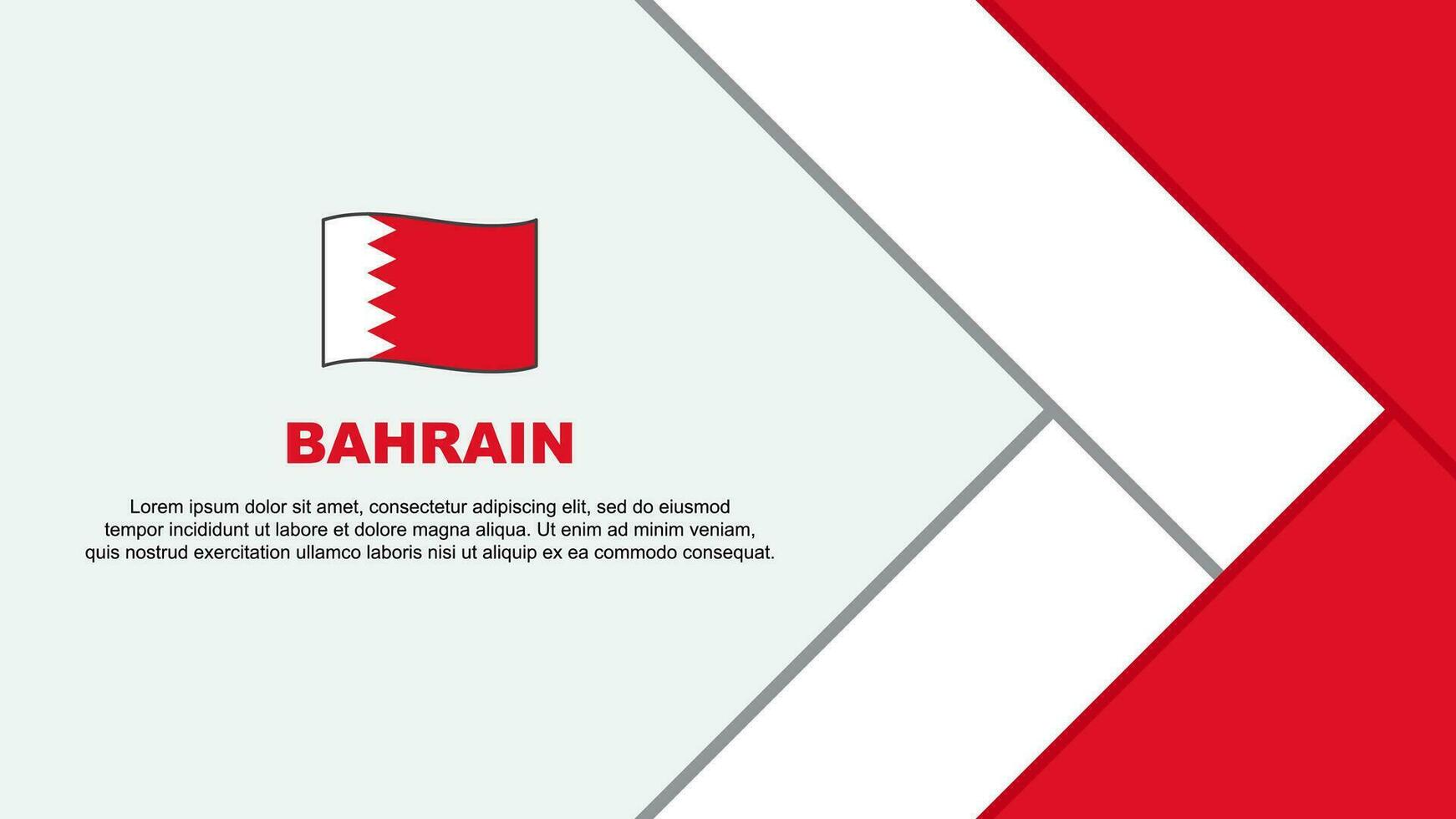 Bahrain Flag Abstract Background Design Template. Bahrain Independence Day Banner Cartoon Vector Illustration. Bahrain Illustration