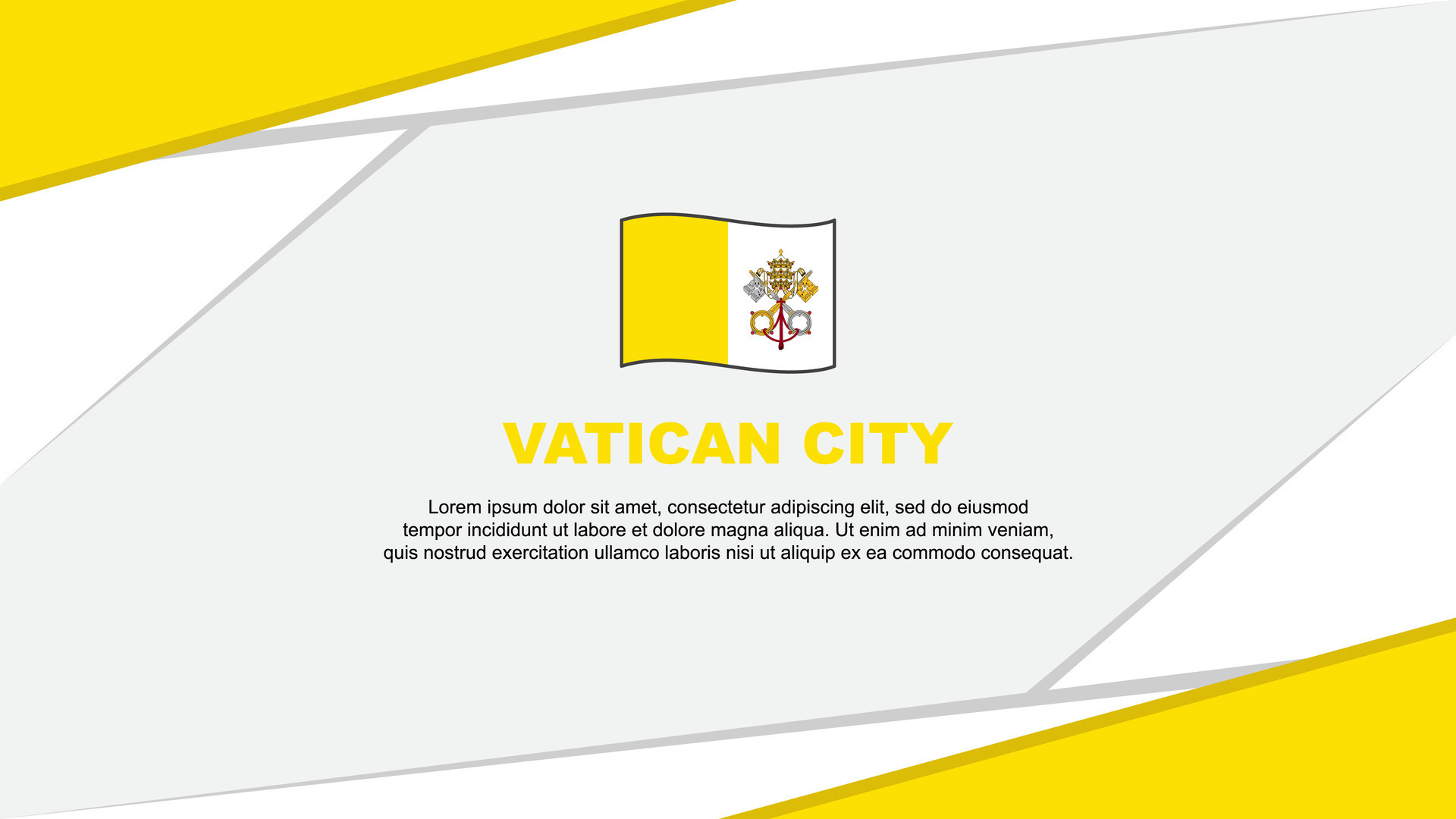 Vatican City Flag Abstract Background Design Template. Vatican City