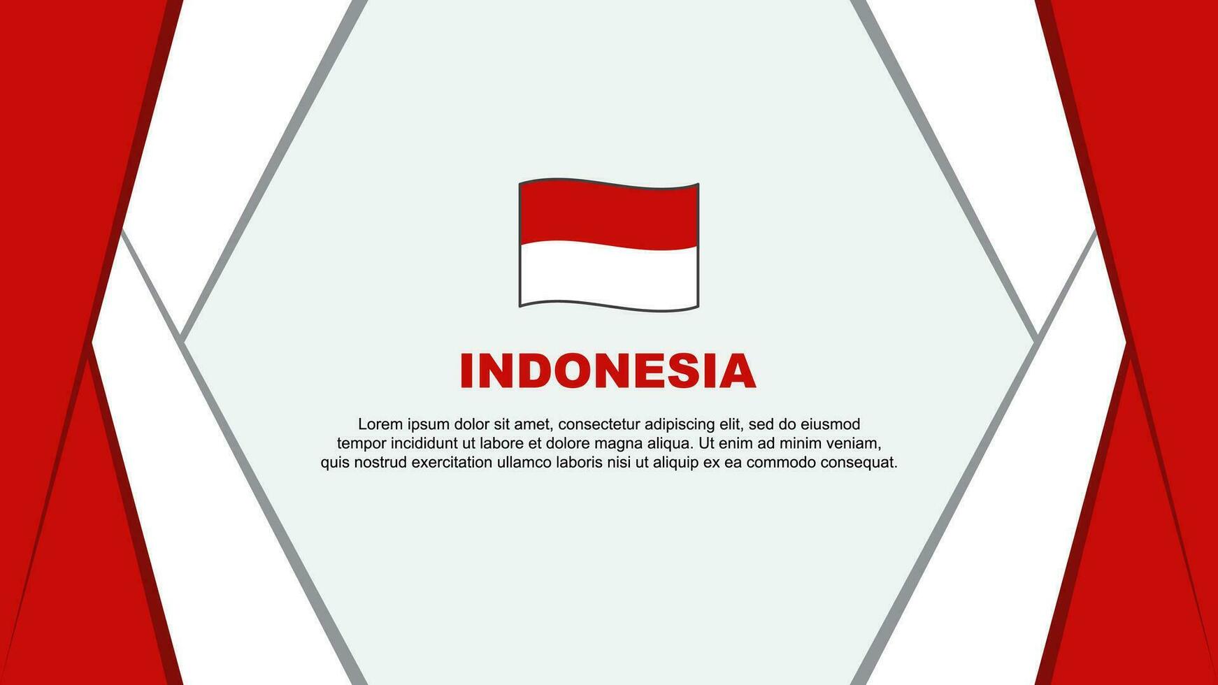 Indonesia Flag Abstract Background Design Template. Indonesia Independence Day Banner Cartoon Vector Illustration. Indonesia Flag