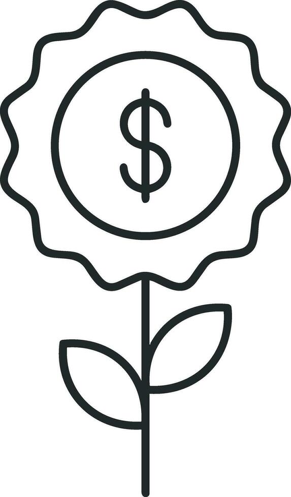 Growth business icon symbol vector image. Illustration of the progress outline infographic strategy  development design image