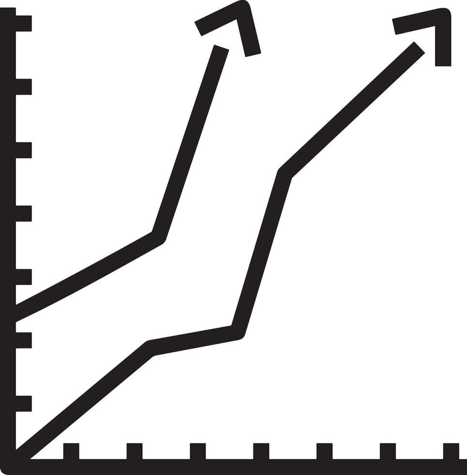 Growth business icon symbol vector image. Illustration of the progress outline infographic strategy  development design image