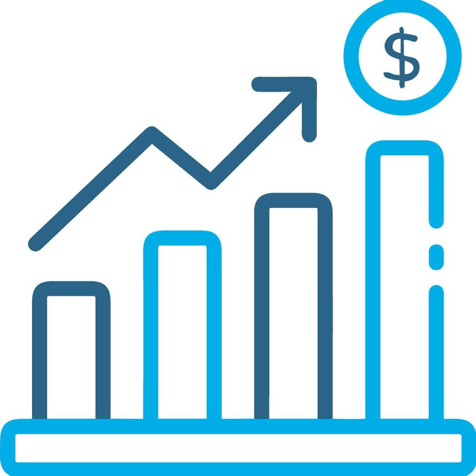 Growth business icon symbol vector image. Illustration of the progress outline infographic strategy  development design image