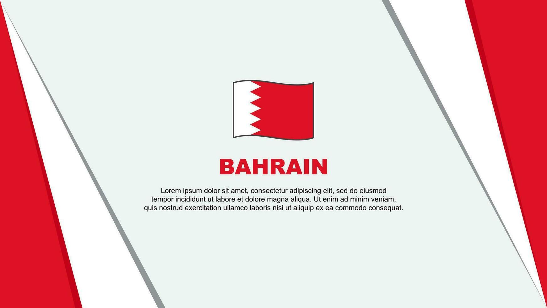 Bahrain Flag Abstract Background Design Template. Bahrain Independence Day Banner Cartoon Vector Illustration. Bahrain Independence Day