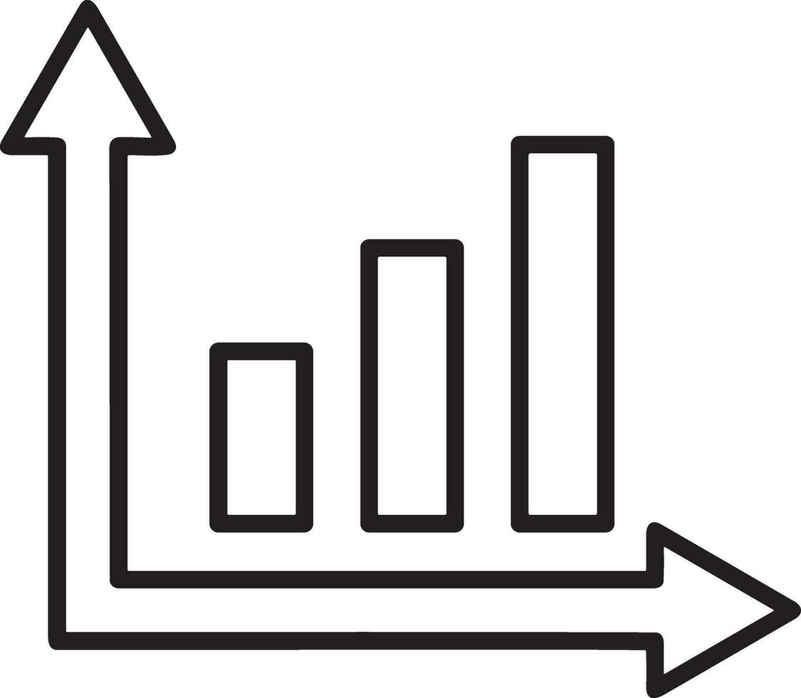 Growth business icon symbol vector image. Illustration of the progress outline infographic strategy  development design image