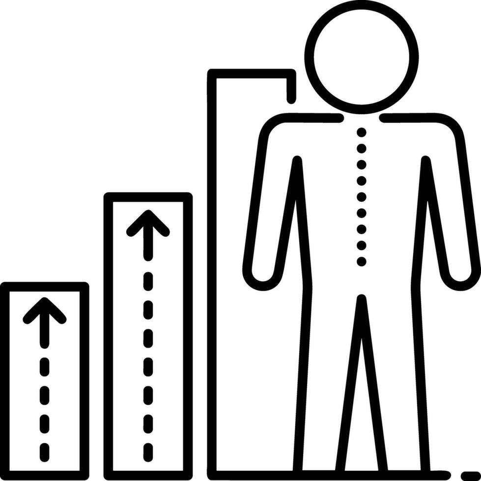 Growth business icon symbol vector image. Illustration of the progress outline infographic strategy  development design image