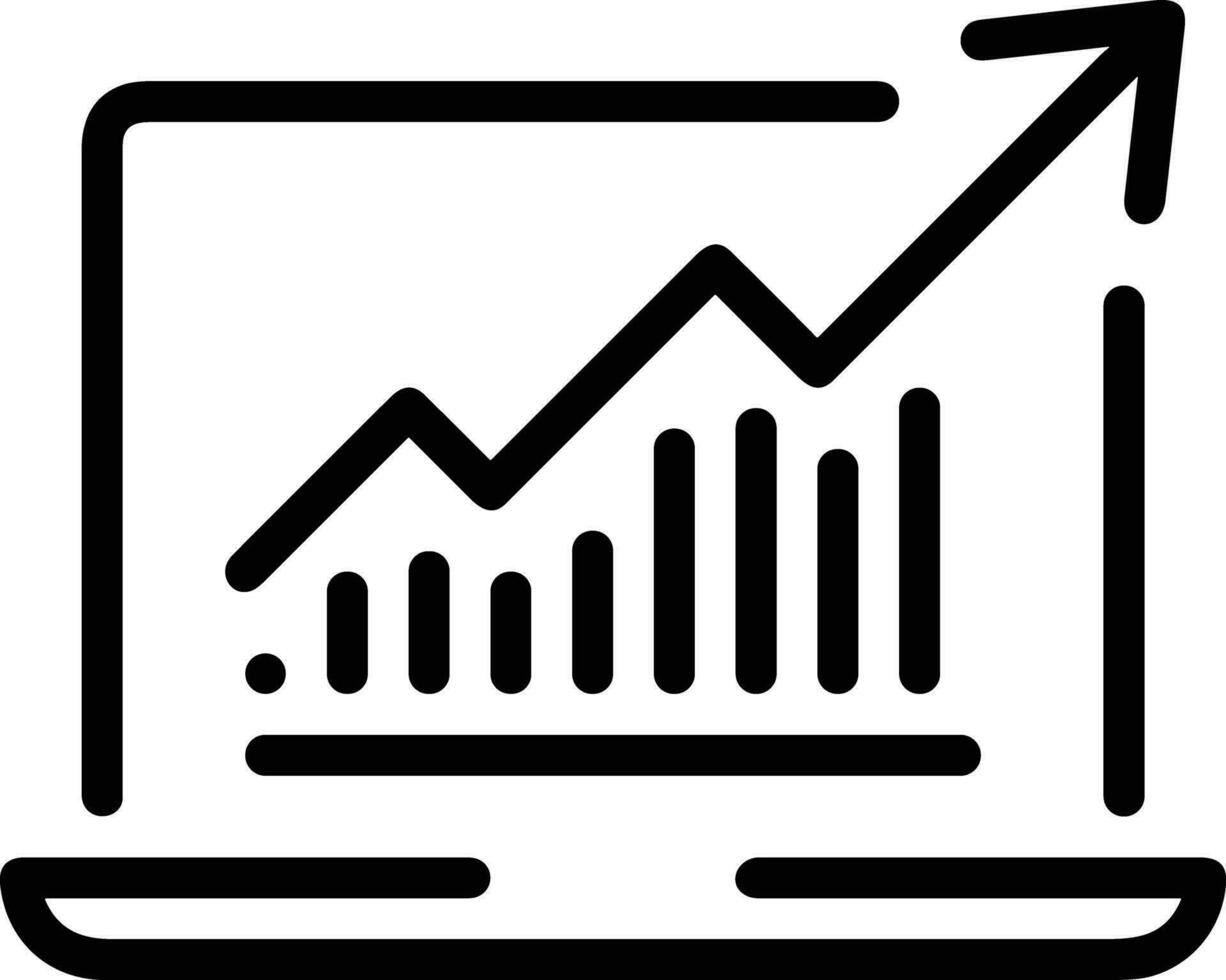 Growth business icon symbol vector image. Illustration of the progress outline infographic strategy  development design image