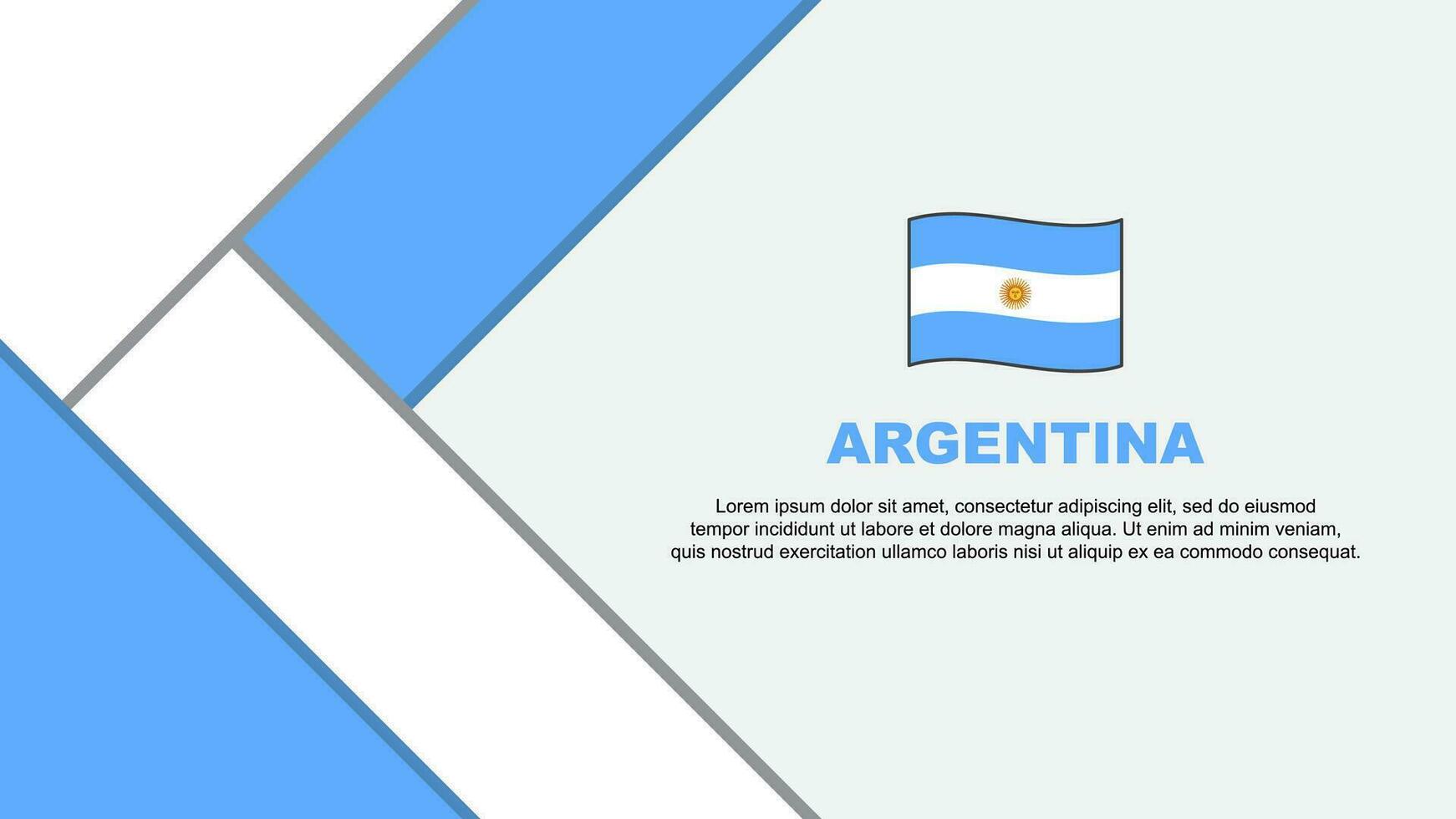 Argentina Flag Abstract Background Design Template. Argentina Independence Day Banner Cartoon Vector Illustration. Argentina Background
