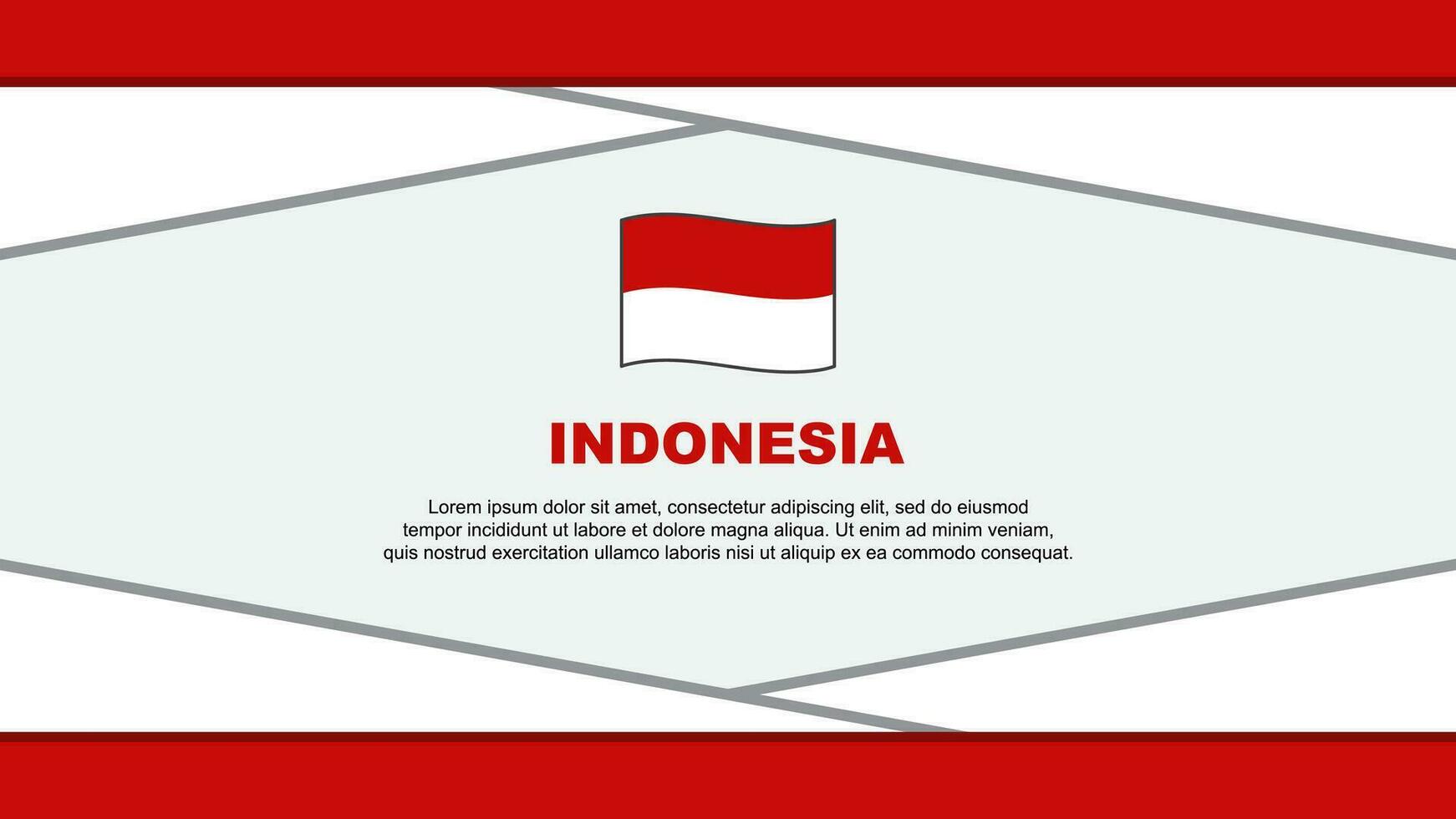 Indonesia Flag Abstract Background Design Template. Indonesia Independence Day Banner Cartoon Vector Illustration. Indonesia Vector