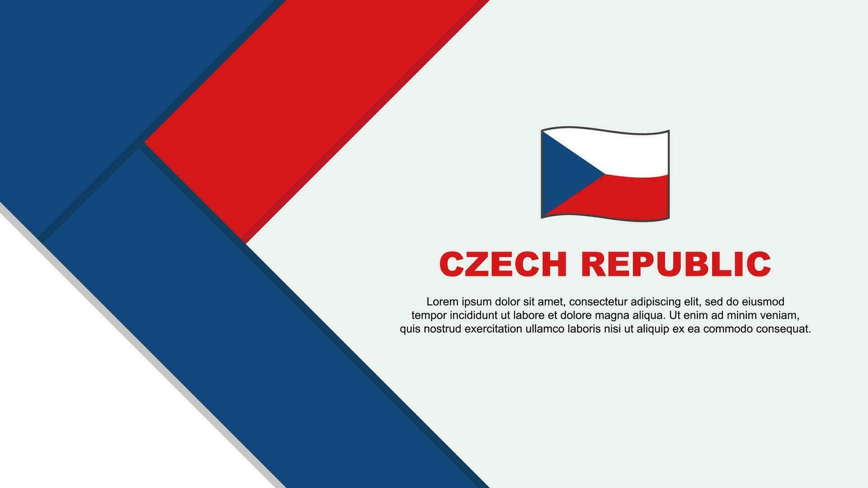 Czech Republic Flag Abstract Background Design Template. Czech Republic Independence Day Banner Cartoon Vector Illustration. Czech Republic