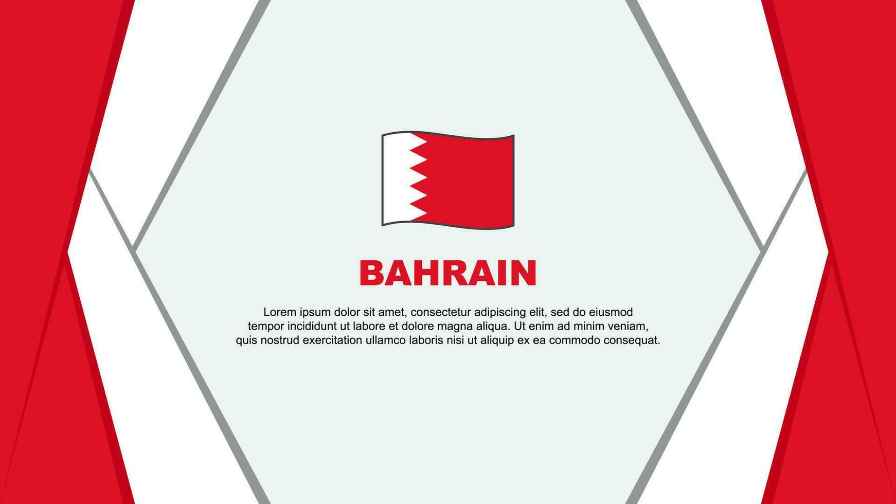 Bahrain Flag Abstract Background Design Template. Bahrain Independence Day Banner Cartoon Vector Illustration. Bahrain Flag
