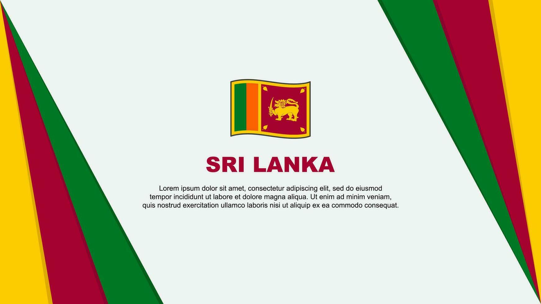 Sri Lanka Flag Abstract Background Design Template. Sri Lanka Independence Day Banner Cartoon Vector Illustration. Sri Lanka Banner