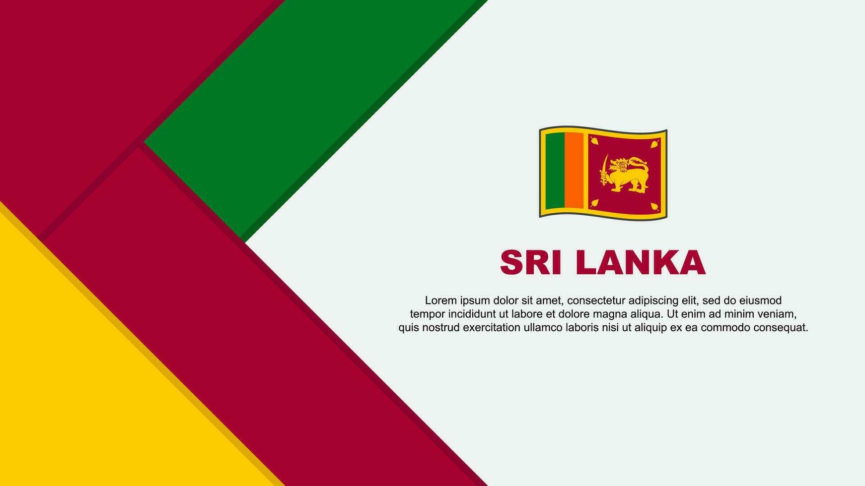 Sri Lanka Flag Abstract Background Design Template. Sri Lanka Independence Day Banner Cartoon Vector Illustration. Sri Lanka