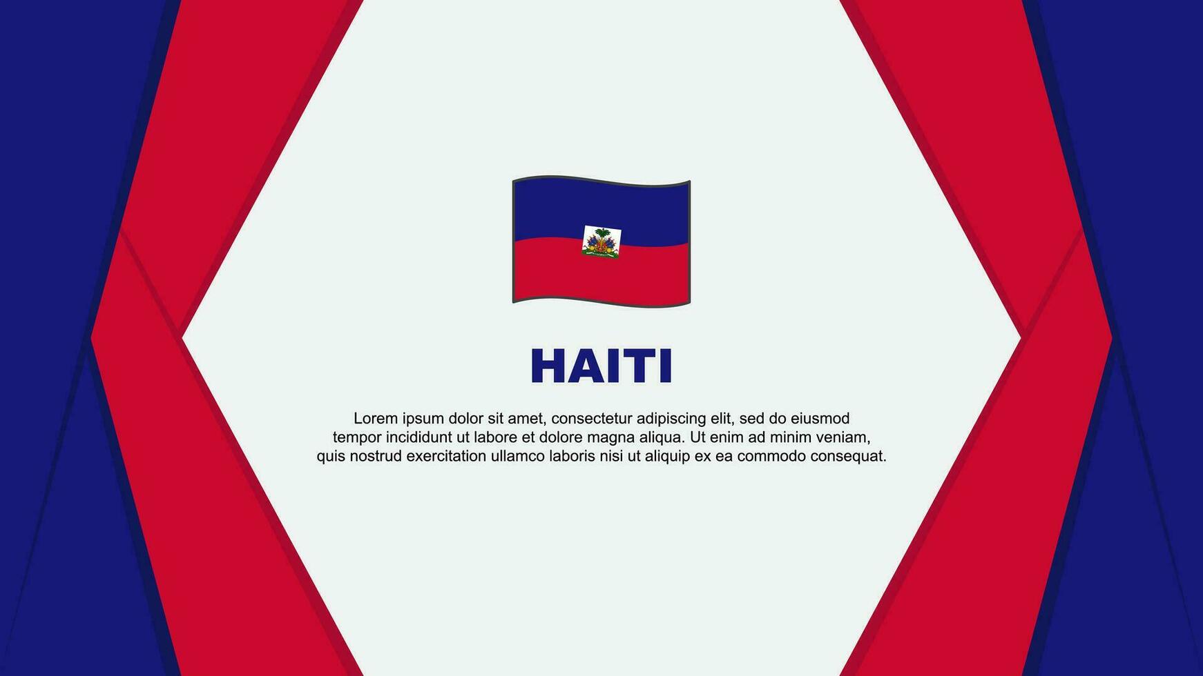 Haiti Flag Abstract Background Design Template. Haiti Independence Day Banner Cartoon Vector Illustration. Haiti Design