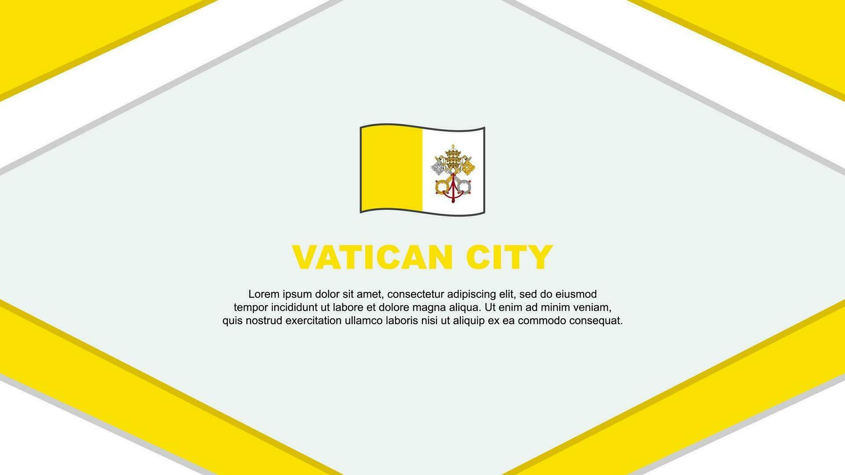 Vatican City Flag Abstract Background Design Template. Vatican City Independence Day Banner Cartoon Vector Illustration. Vatican City Illustration