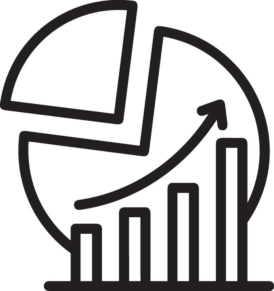 Growth business icon symbol vector image. Illustration of the progress outline infographic strategy  development design image