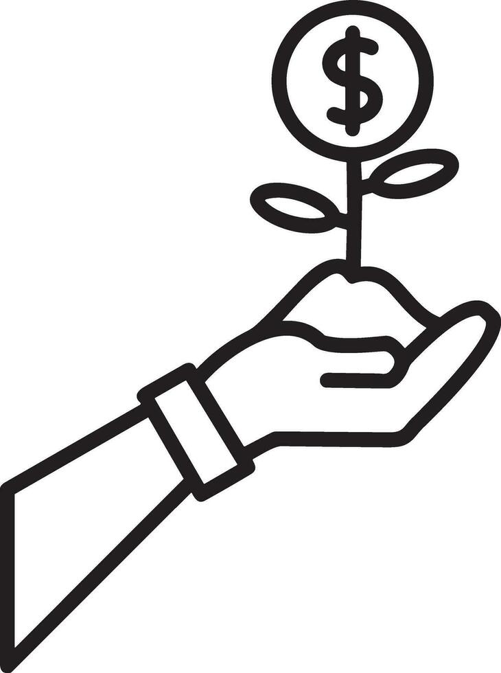 Growth business icon symbol vector image. Illustration of the progress outline infographic strategy  development design image