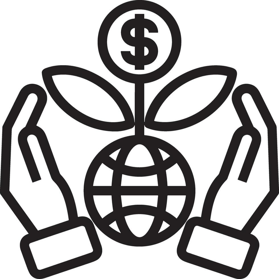 Growth business icon symbol vector image. Illustration of the progress outline infographic strategy  development design image
