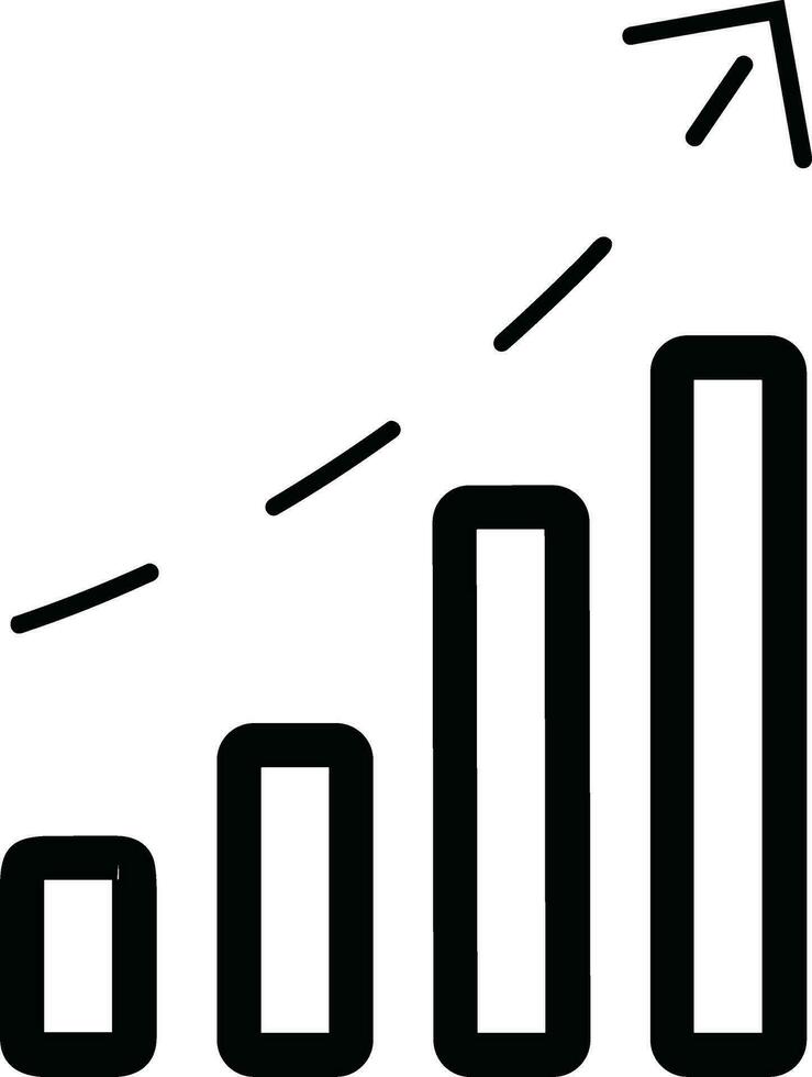 Growth business icon symbol vector image. Illustration of the progress outline infographic strategy  development design image