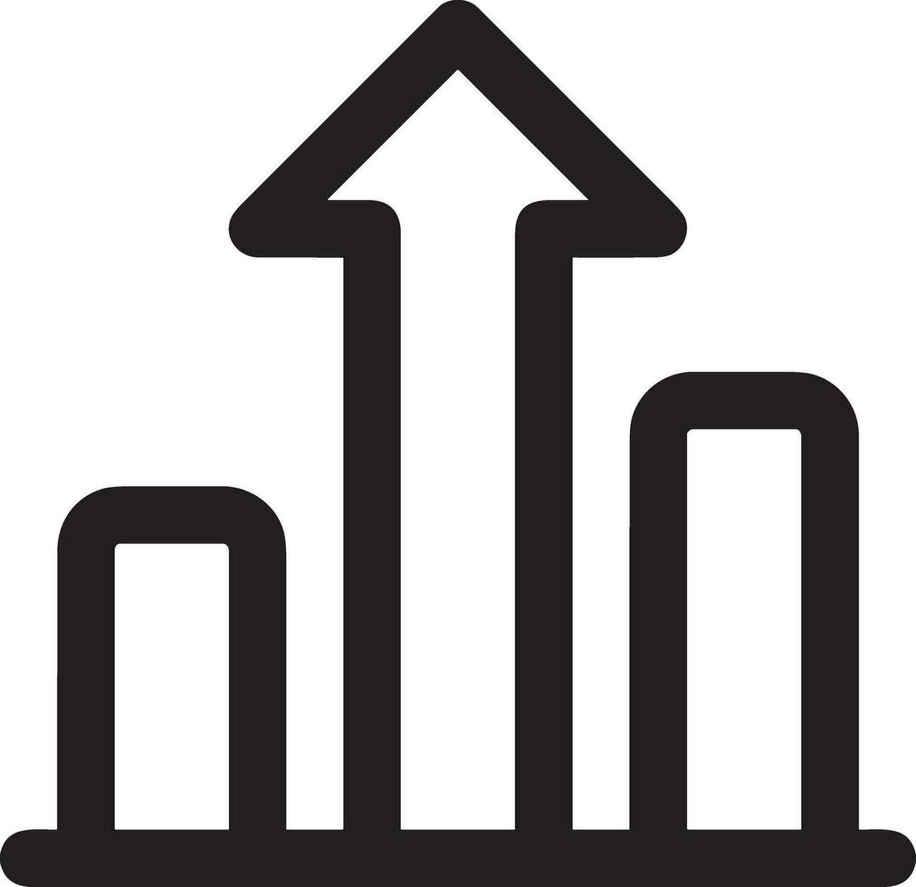 Growth business icon symbol vector image. Illustration of the progress outline infographic strategy  development design image