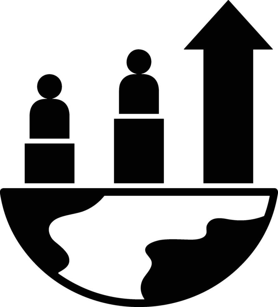 Growth business icon symbol vector image. Illustration of the progress outline infographic strategy  development design image