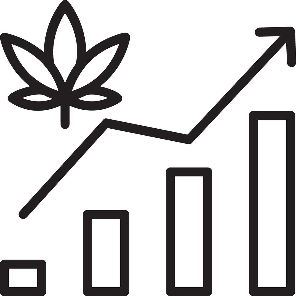 Growth business icon symbol vector image. Illustration of the progress outline infographic strategy  development design image
