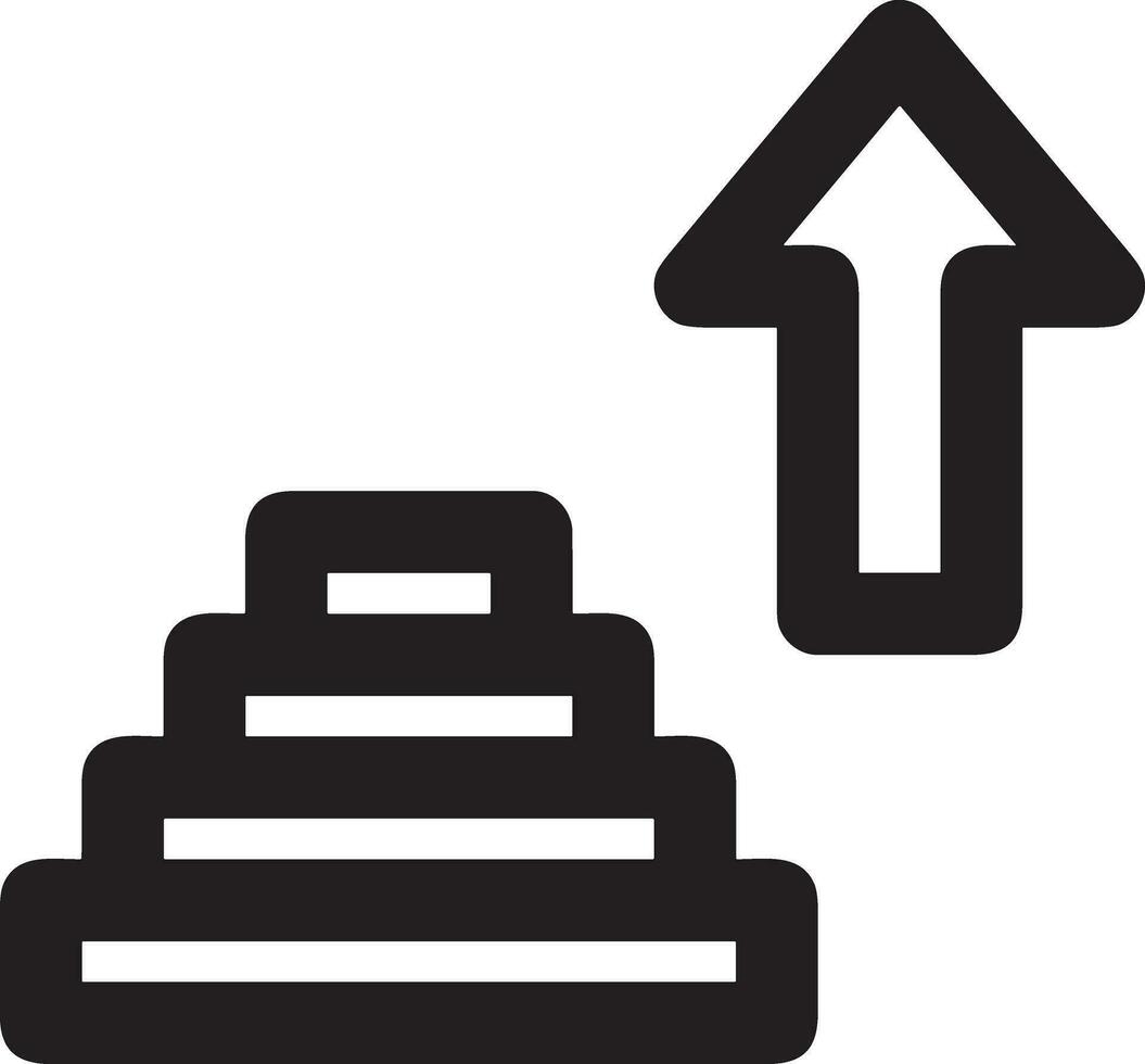 Growth business icon symbol vector image. Illustration of the progress outline infographic strategy  development design image