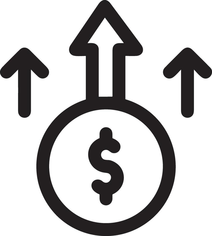 Growth business icon symbol vector image. Illustration of the progress outline infographic strategy  development design image
