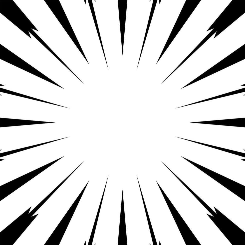 Comic Speed Zoom Line Background Vector . Explosion Background Template .