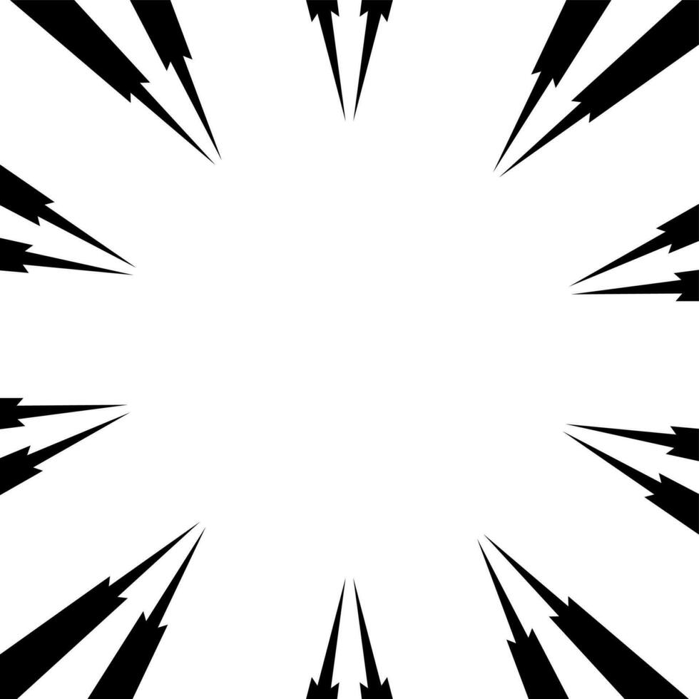 Comic Speed Zoom Line Background Vector . Explosion Background Template .