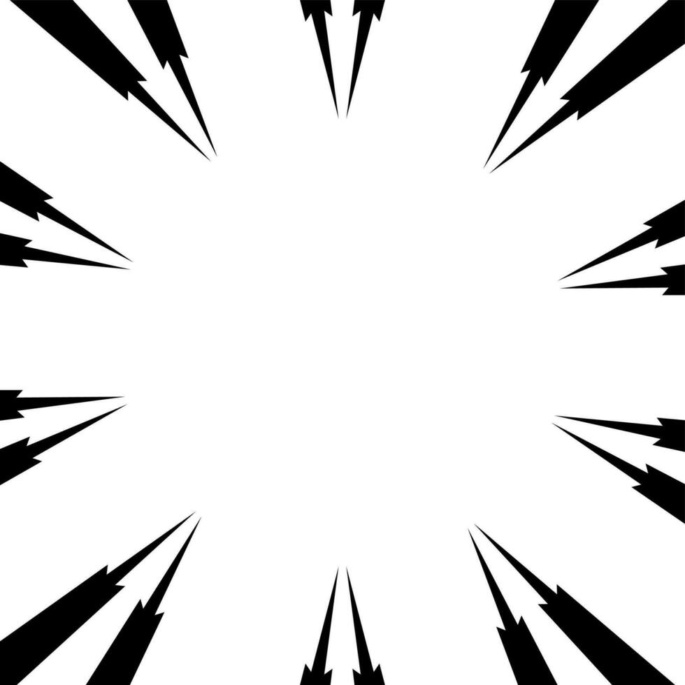 Comic Speed Zoom Line Background Vector . Explosion Background Template .