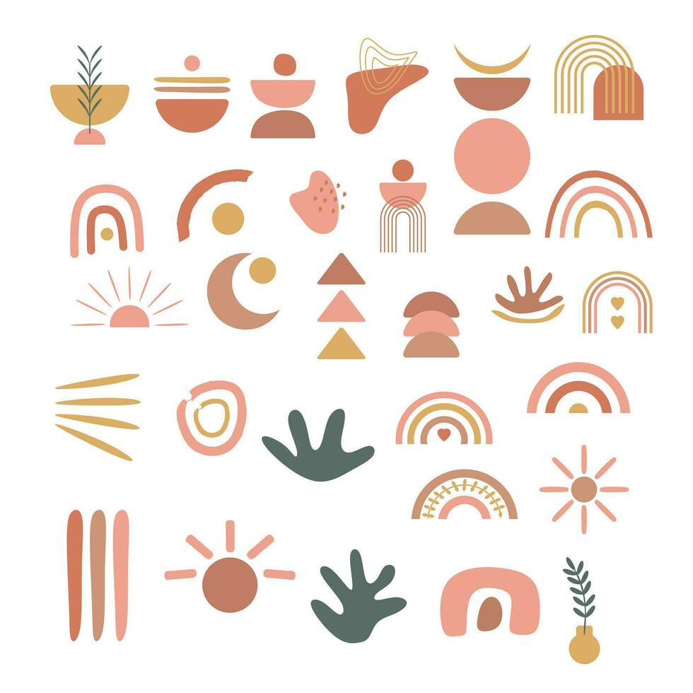 Abstract Shape Element Vector Collection Set