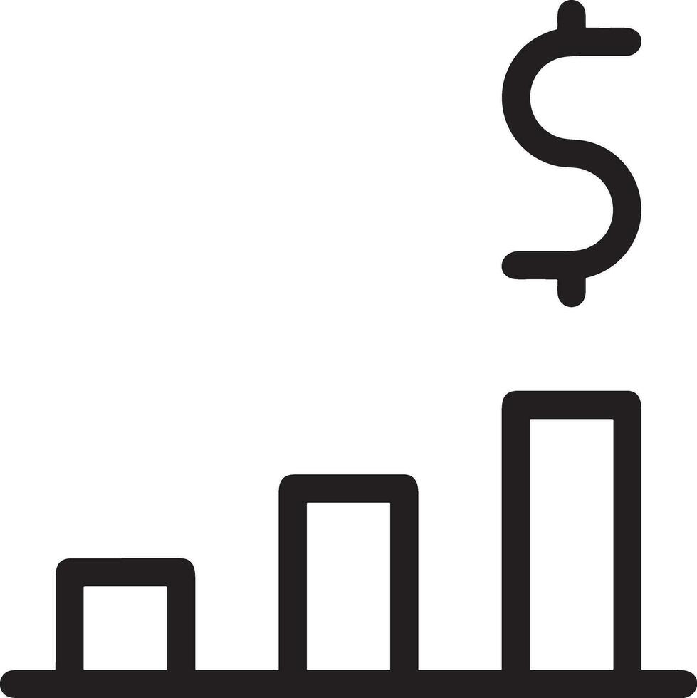 Growth business icon symbol vector image. Illustration of the progress outline infographic strategy  development design image
