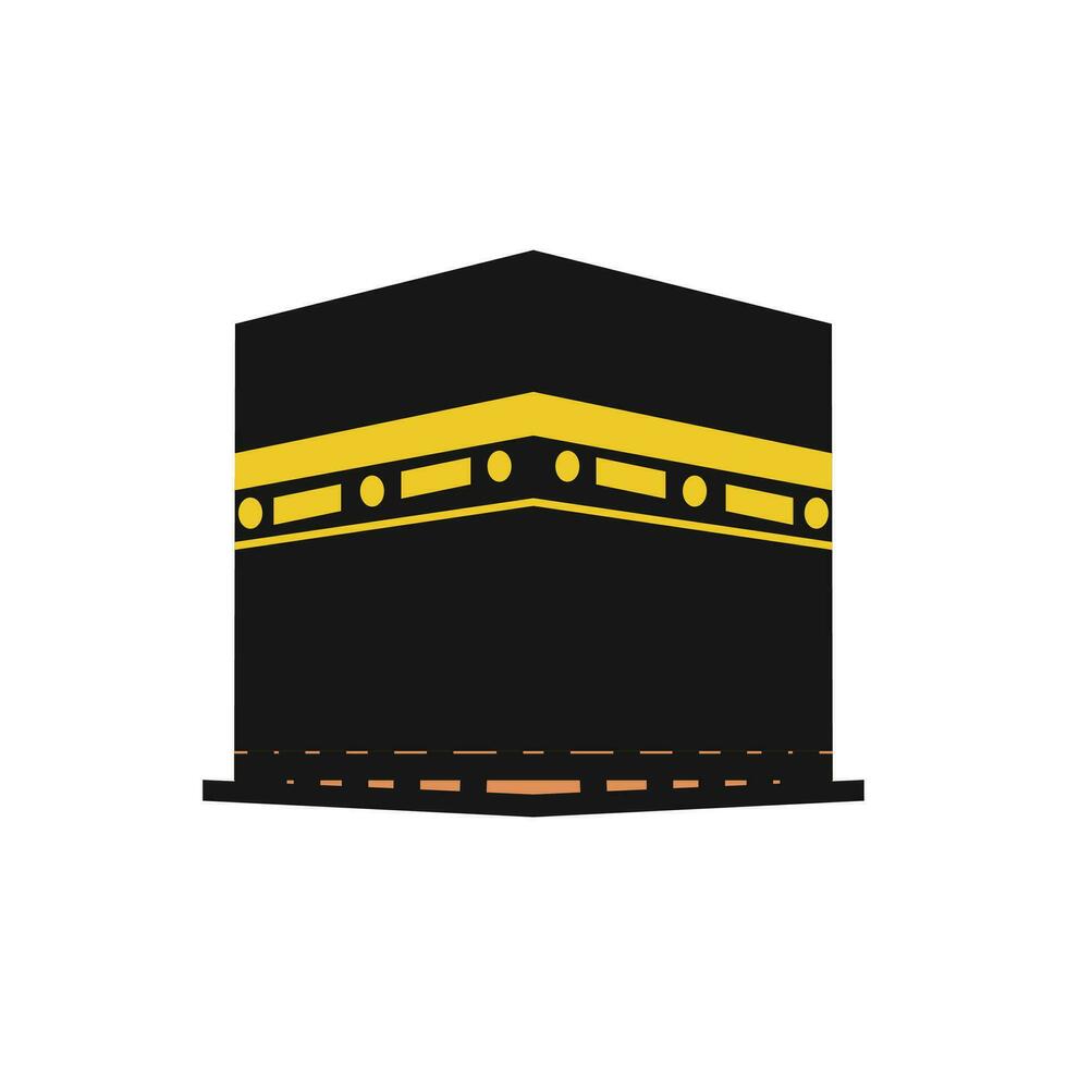 Makkah Illustration Element Vector . Mecca Illustration . kaaba Element Vector
