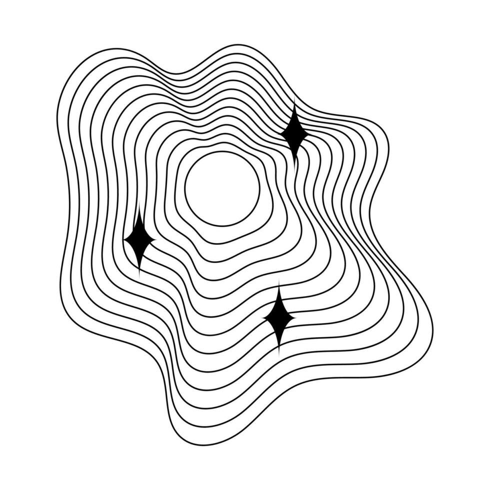 Wireframe Line Aesthetic Shape . Wireframe Design Vector
