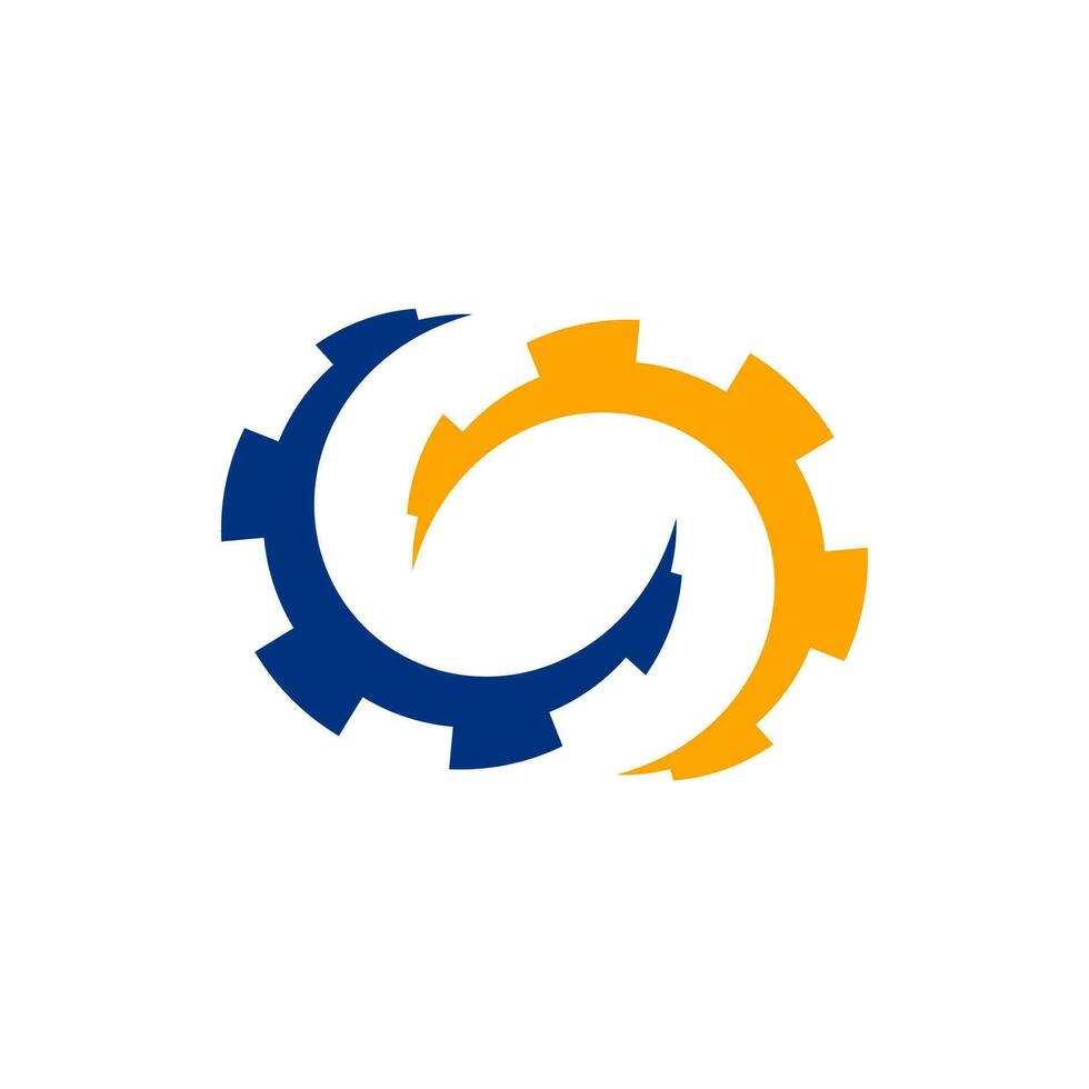 Gear Logo Element Vector . Modern Gear Business Icon Logo .