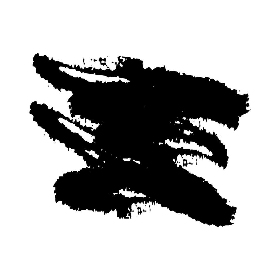 Black Paint Brush Grunge . Ink Brush Texture Shape . Splash Brush . vector