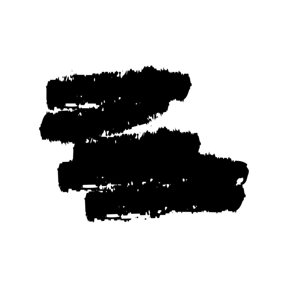 Black Paint Brush Grunge . Ink Brush Texture Shape . Splash Brush . vector