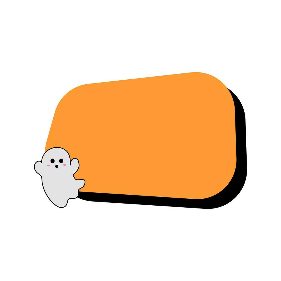 Halloween Ghost Text Box Element Vector