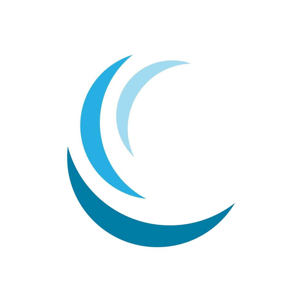 Wave Logo Element Vector . Ocean Wave Logo .