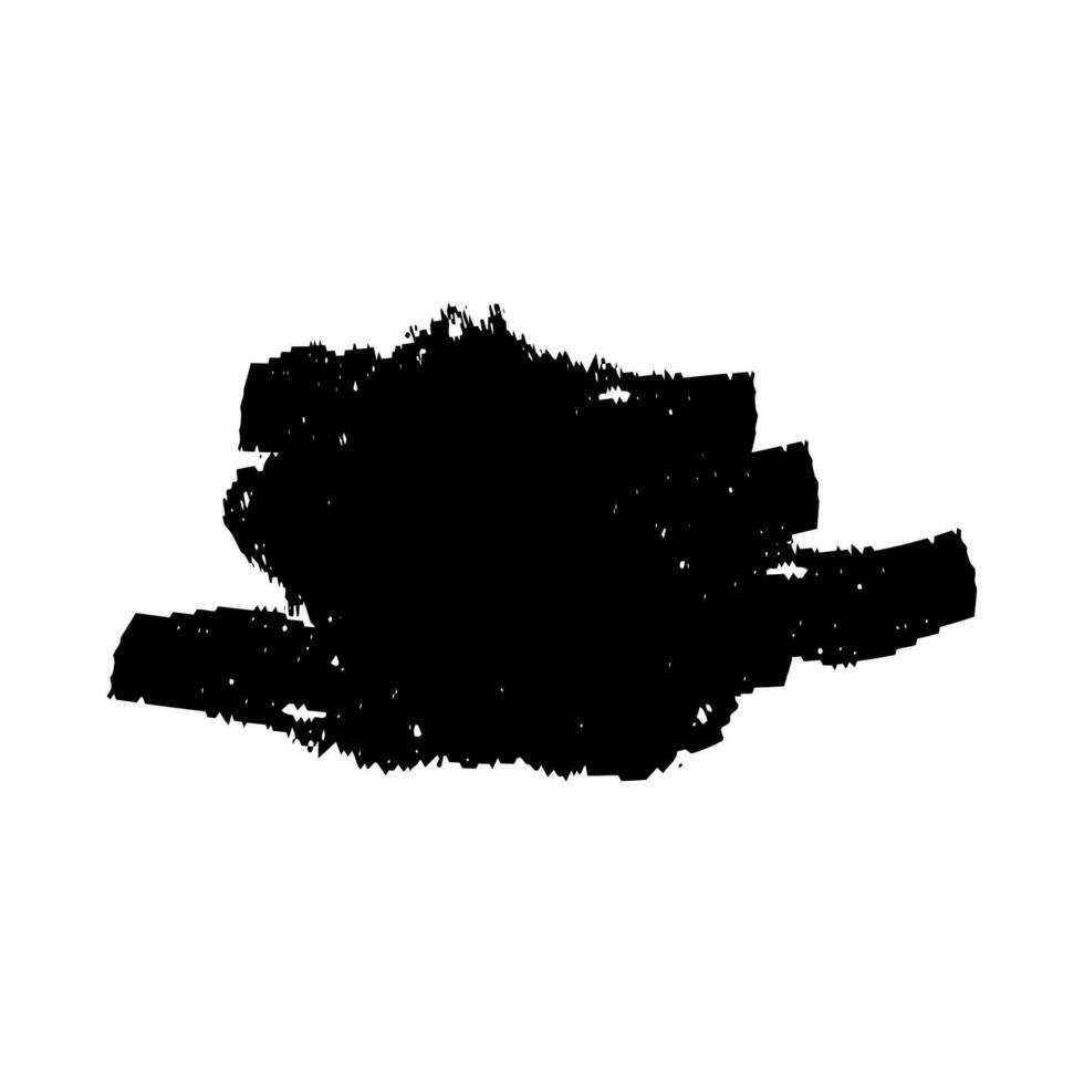Black Paint Brush Grunge . Ink Brush Texture Shape . Splash Brush . vector