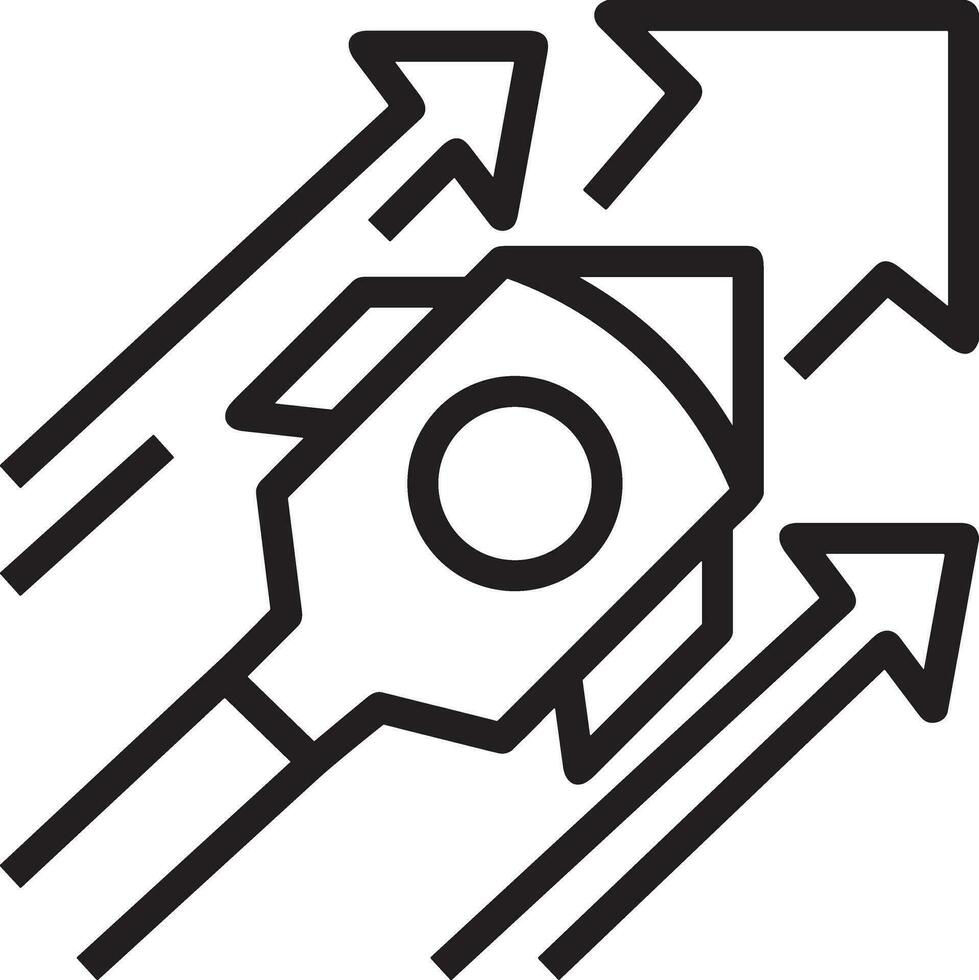 Growth business icon symbol vector image. Illustration of the progress outline infographic strategy  development design image